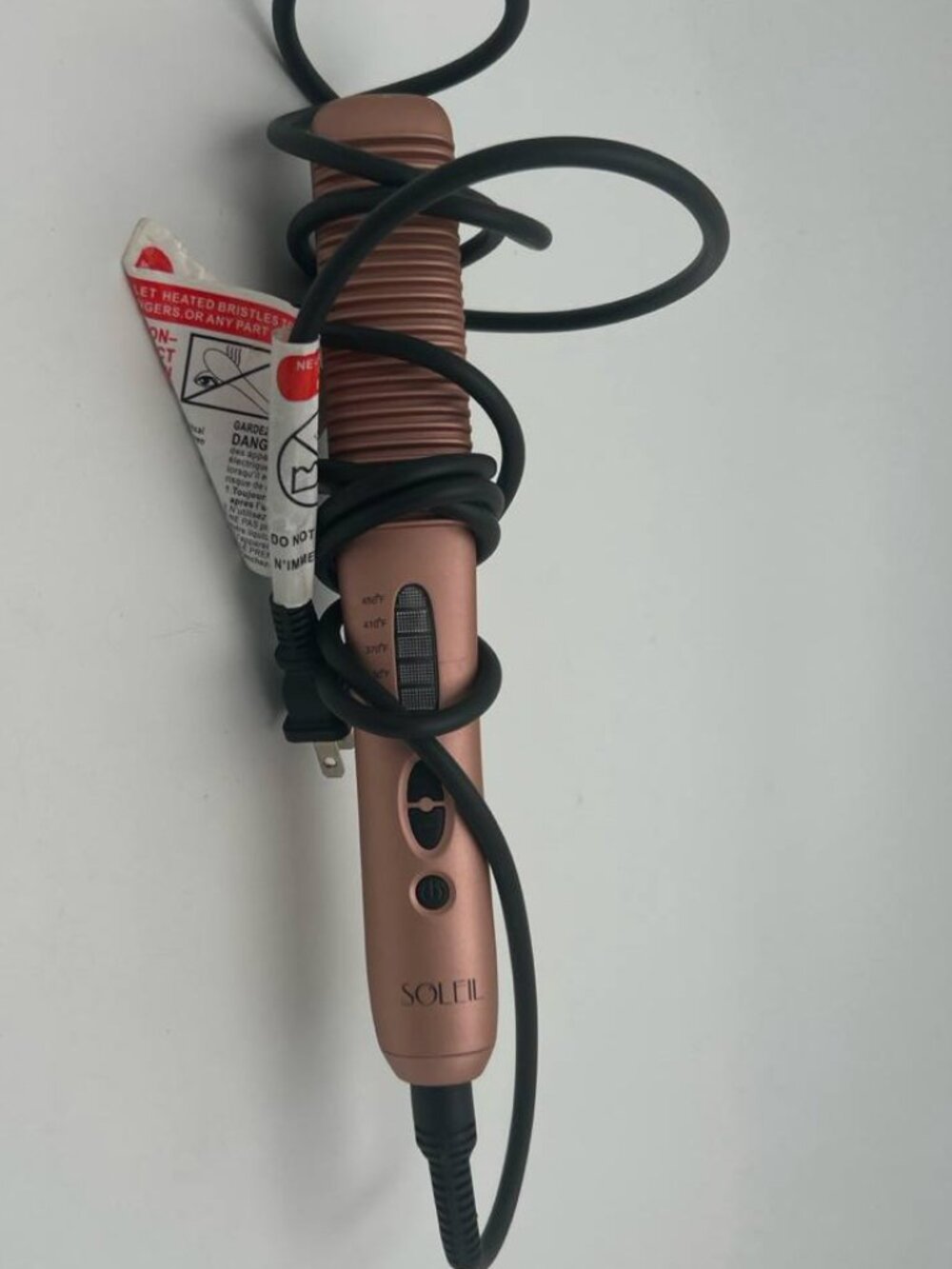 Soleil Rose Gold Heated Straightening Brush Styling Comb Tested